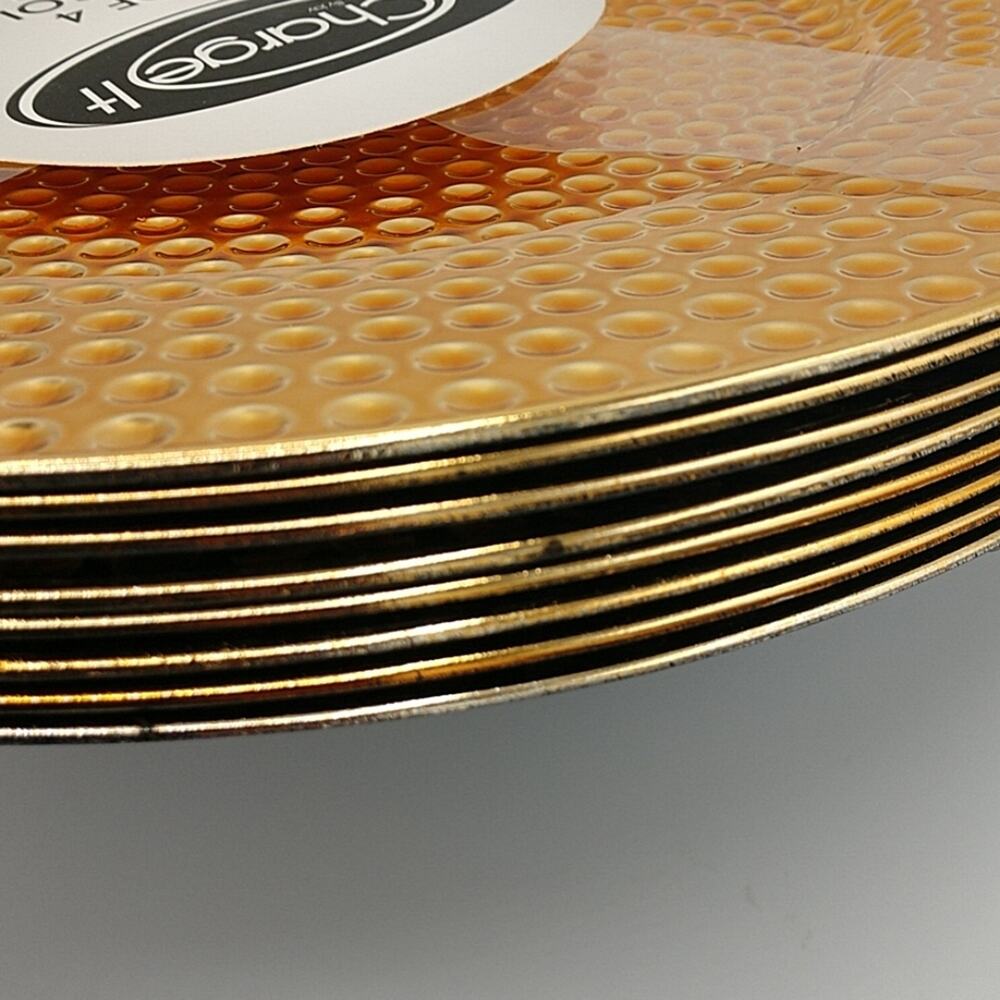 NWT 4 piece Beaded Gold Plates 13" - Picture 4 of 6